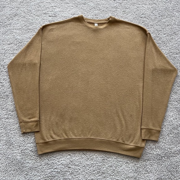 ALO Yoga Tops - Alo Yoga Soho Pullover Sweatshirt Brushed Alolux Goldenrod Yellow Size M